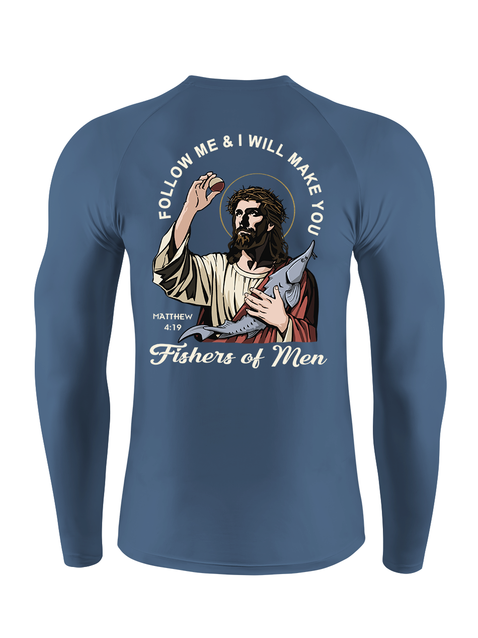 Follow Jesus and Become Fishers of Men UPF Long Sleeve Shirt