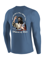 Follow Jesus and Become Fishers of Men UPF Long Sleeve Shirt