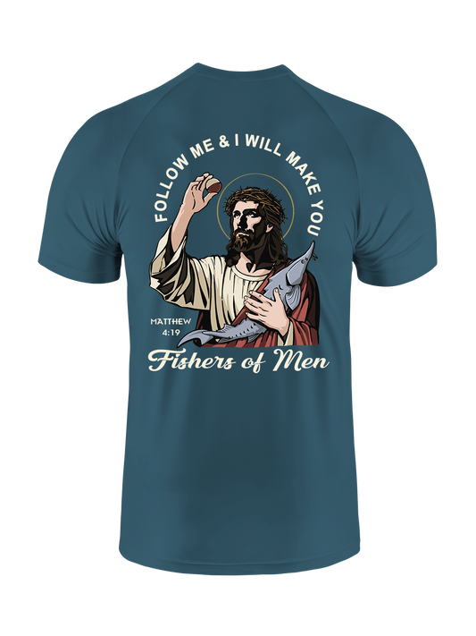 Follow Jesus and Become Fishers of Men UPF Tee