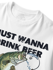 I Just Wanna Drink Beer and Jerk My Rod Unisex Classic Cotton Tee