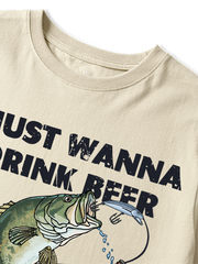 I Just Wanna Drink Beer and Jerk My Rod Unisex Classic Cotton Tee