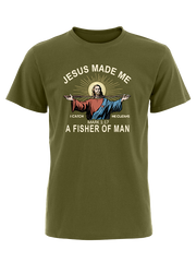 Jesus Made Me a Fisher of Men Unisex Classic Cotton Tee