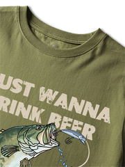 I Just Wanna Drink Beer and Jerk My Rod Unisex Classic Cotton Tee