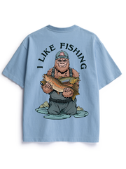 Bigfoot Loves Trout Unisex Heavyweight Cotton T-Shirt