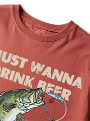 I Just Wanna Drink Beer and Jerk My Rod Unisex Classic Cotton Tee