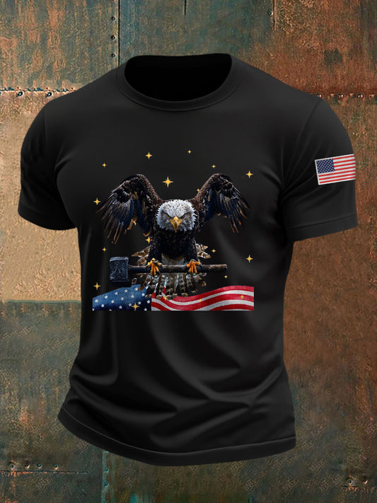 Men's USA Midnight Hammer Print Short Sleeve Shirt
