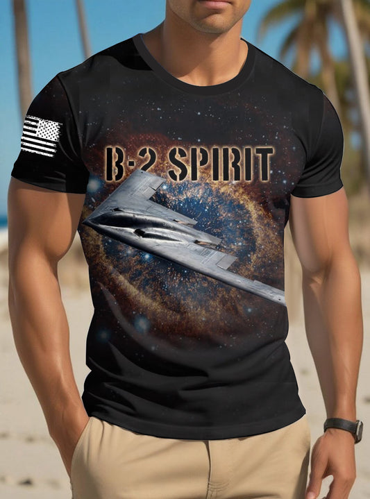 Men's US B-2 Spirit Bomber Short Sleeve T-shirt
