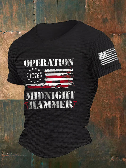 Men's USA Midnight Hammer Print Short Sleeve Shirt