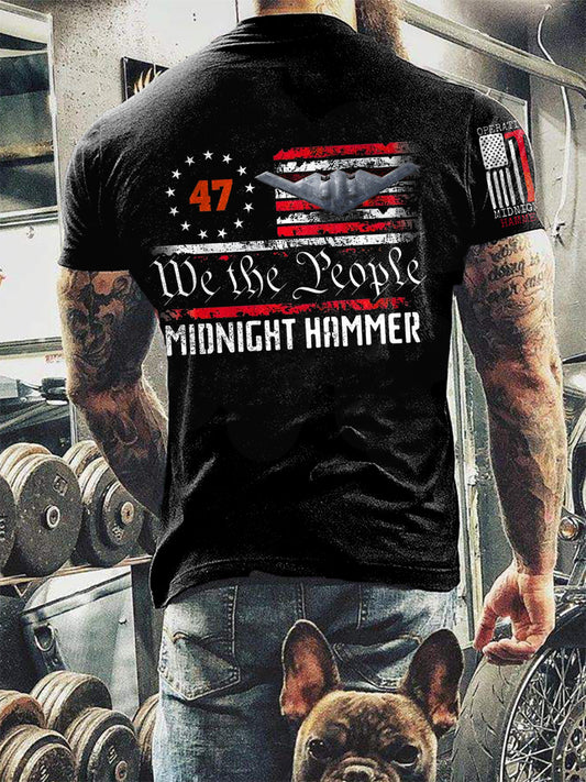 Men's USA Midnight Hammer Print Short Sleeve Shirt