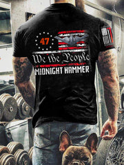 Men's USA Midnight Hammer Print Short Sleeve Shirt