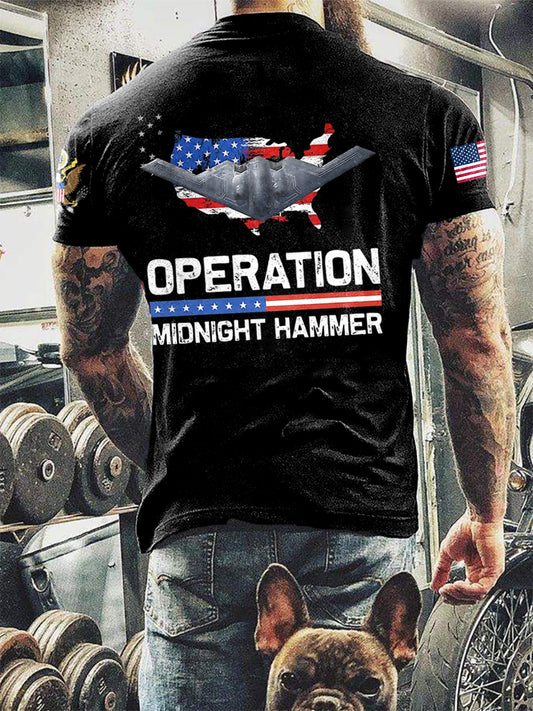 Men's USA Midnight Hammer Print Short Sleeve Shirt