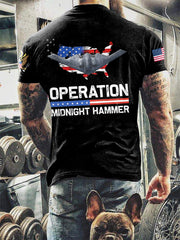 Men's USA Midnight Hammer Print Short Sleeve Shirt