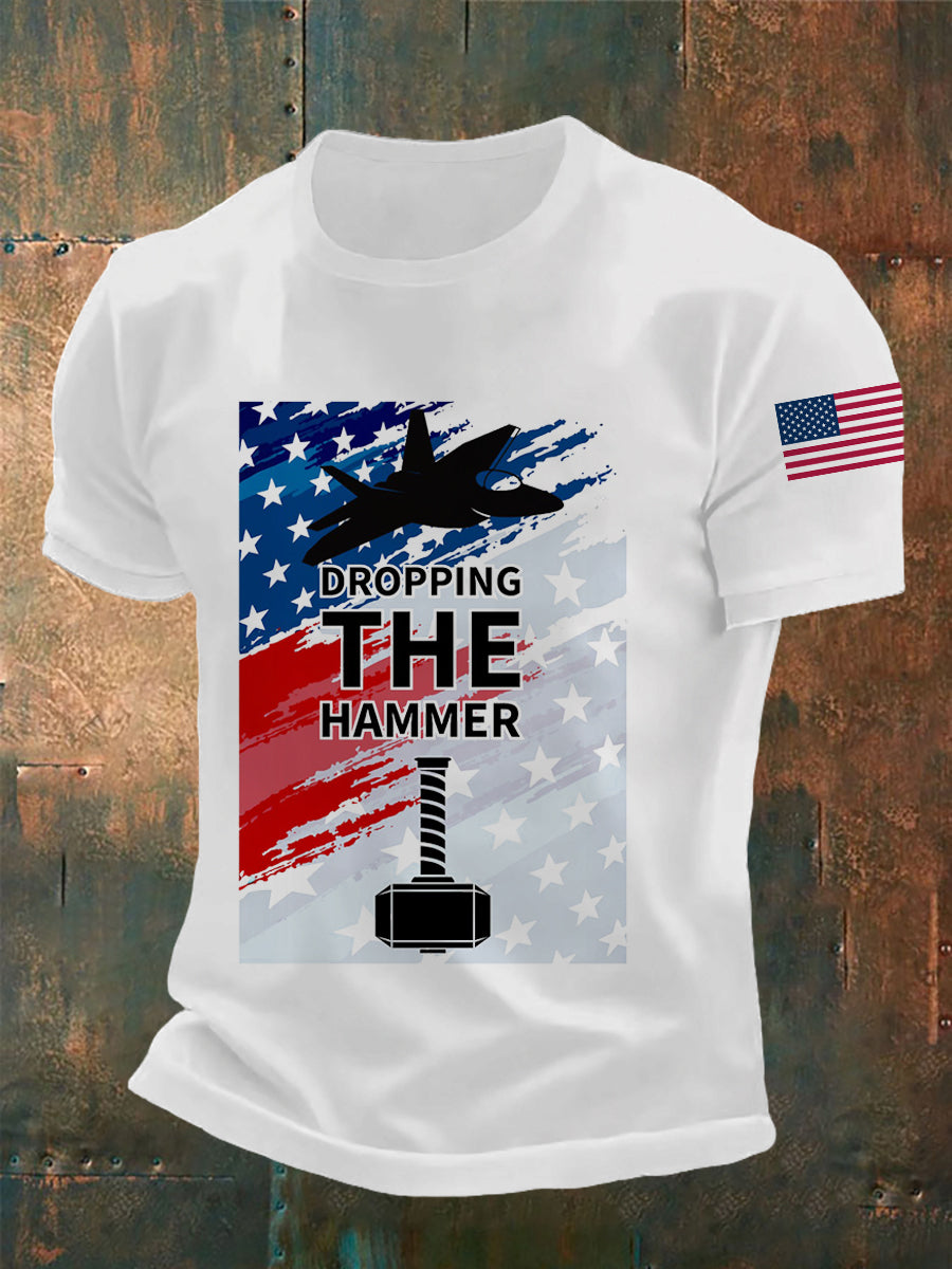 Men's USA Midnight Hammer Print Short Sleeve Shirt