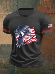 Men's Baseball Print Casual T-Shirt