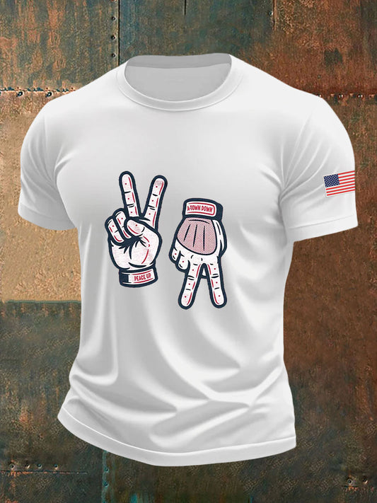 Men's Baseball Print Casual T-Shirt