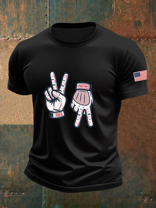 Men's Baseball Print Casual T-Shirt