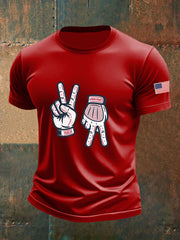 Men's Baseball Print Casual T-Shirt