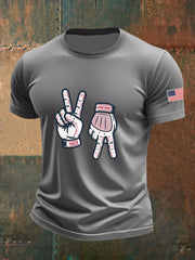 Men's Baseball Print Casual T-Shirt