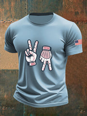 Men's Baseball Print Casual T-Shirt