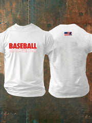 Men's Baseball Print Casual T-Shirt