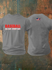 Men's Baseball Print Casual T-Shirt