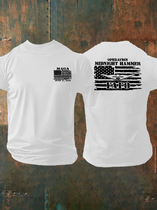 Men's MEGA Midnight Hammer FAFO Printed T-shirt