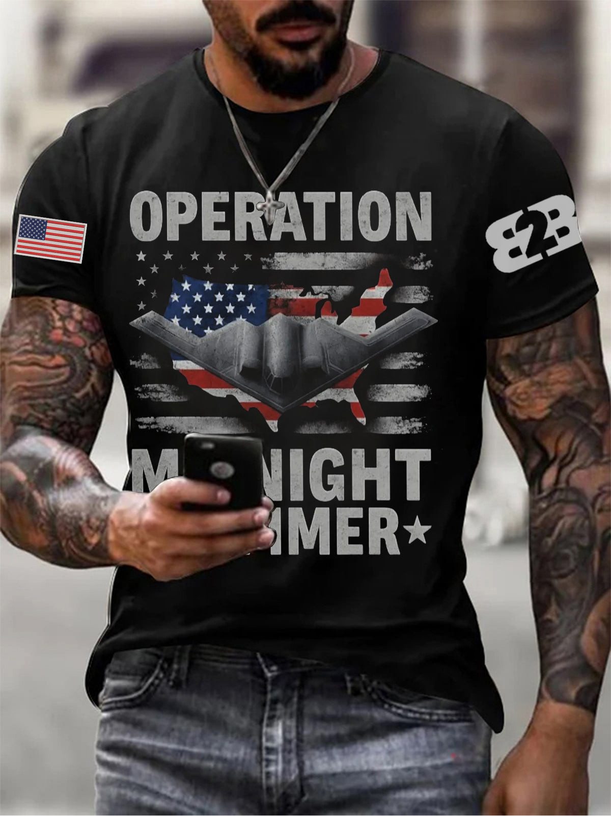 Men's Midnight Hammer Spirit Printed T-shirt