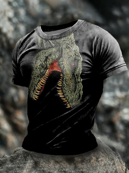 Men's Dinosaur Print Short Sleeve T-shirt