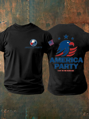 Men's American Party Printed Short-Sleeved T-shirt