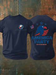 Men's American Party Printed Short-Sleeved T-shirt