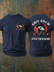Men's Funny Skull Casual Tee