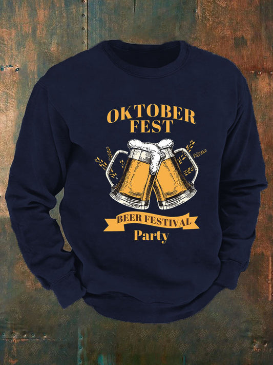 Men's CrewGerman Oktoberfest In Munich Print  Sweatshirt