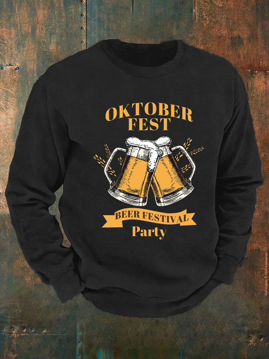 Men's CrewGerman Oktoberfest In Munich Print  Sweatshirt