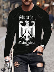 Men's CrewGerman Oktoberfest In Munich Printed Long Sleeve T-Shirt