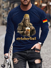 Men's CrewGerman Oktoberfest In Munich Printed Long Sleeve T-Shirt