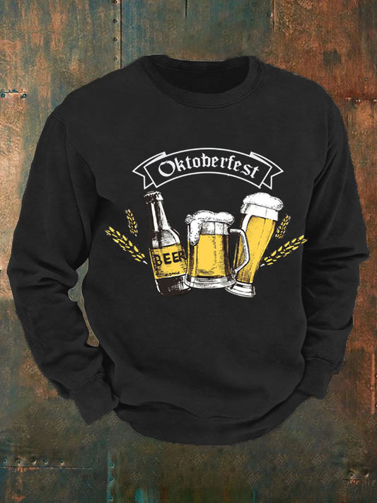 Men's CrewGerman Oktoberfest In Munich Print  Sweatshirt