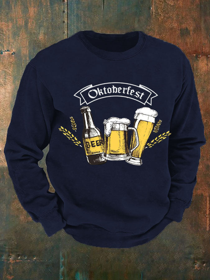 Men's CrewGerman Oktoberfest In Munich Print  Sweatshirt