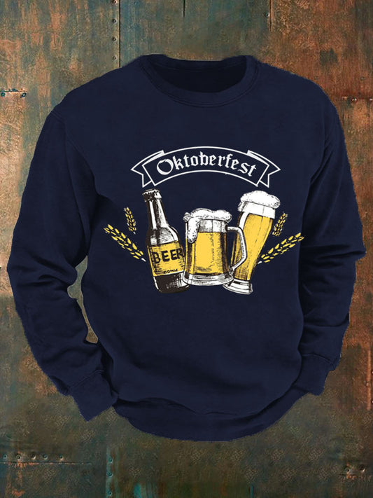 Men's CrewGerman Oktoberfest In Munich Print  Sweatshirt