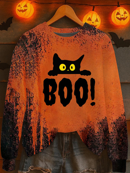 Women's Halloween Print Sweatshirt