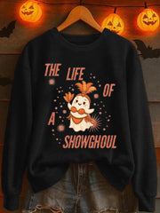 Women's Funny Halloween The Life of A Showghoul Sweatshirt