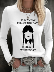 Women's Halloween Be A WednesdayPrintedT-shirt