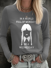 Women's Halloween Be A WednesdayPrintedT-shirt