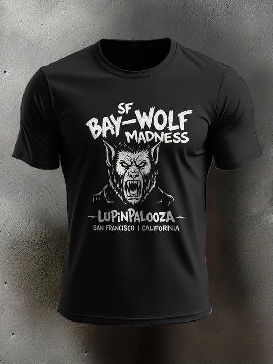 Men's Halloween Wolf Spirit Printed T-shirt