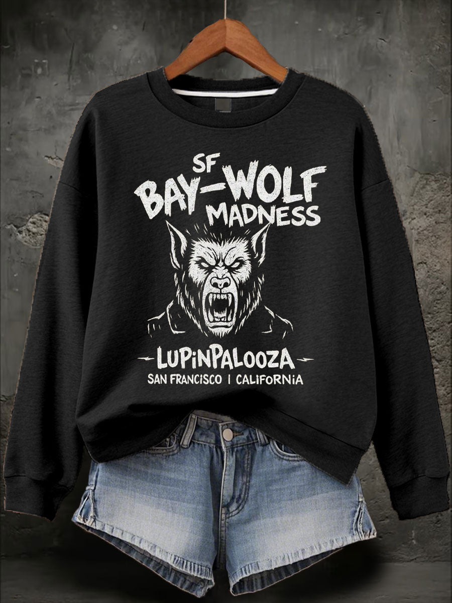 Women's Halloween Wolf Spirit Printed Sweatshirt