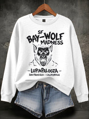 Women's Halloween Wolf Spirit Printed Sweatshirt