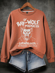 Women's Halloween Wolf Spirit Printed Sweatshirt