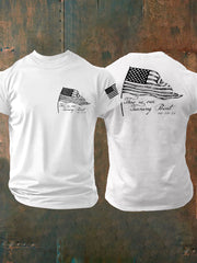 Men's Charlie Kirk Turning Point  imitation cotton short-sleeved T-shirt