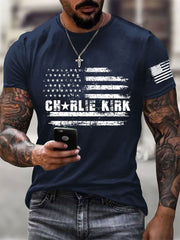 Men's A True Patriot Printed Casual T-Shirt